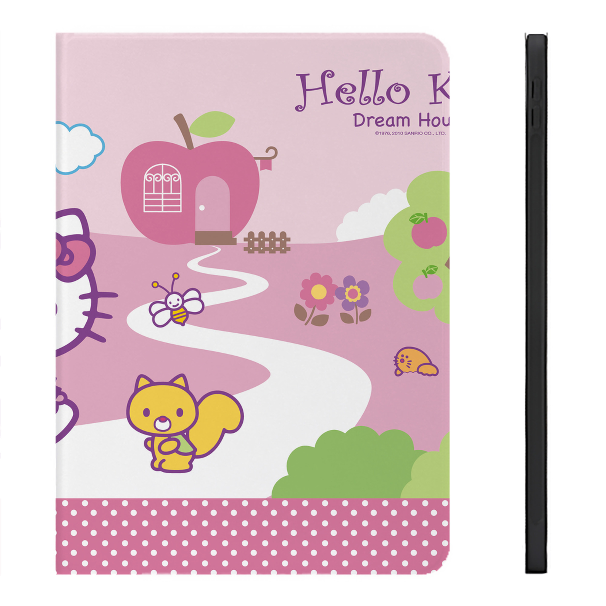 （画像用） Hello Kitty ハローキティ IPadケース ペンホルダー付き ブックスタイルデザイン